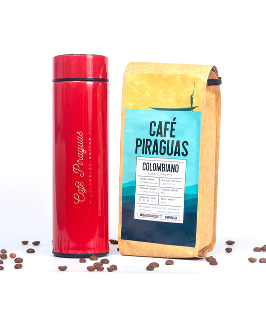 KIT TERMO DIGITAL DE CAFÉ PIRAGUAS 500G