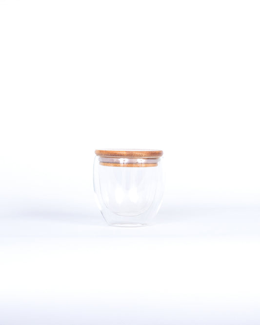 VASO TRANSPARENTE BAMBU DE CAFÉ PIRAGUAS